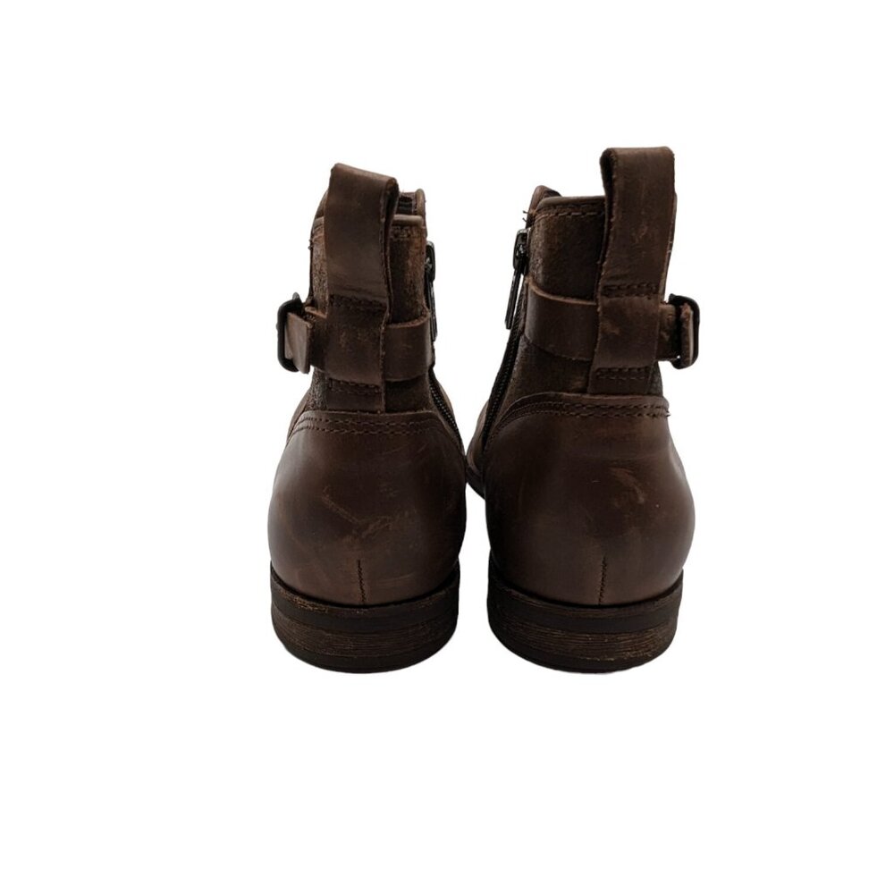 UGG Demi Ankle Boots Size 8 Chestnut Brown Leather Upper Sherpa Lined Shoes - Picture 8 of 9